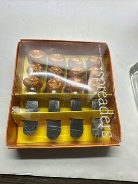 Boston Warehouse Orange Pumpkin Handle Spreaders - 4-Piece Festive Set